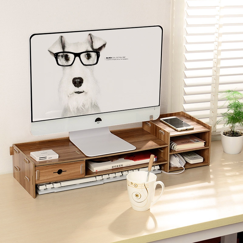 Who display rack room desk receive the shelf panel PC desktop computer shelf increased base frame