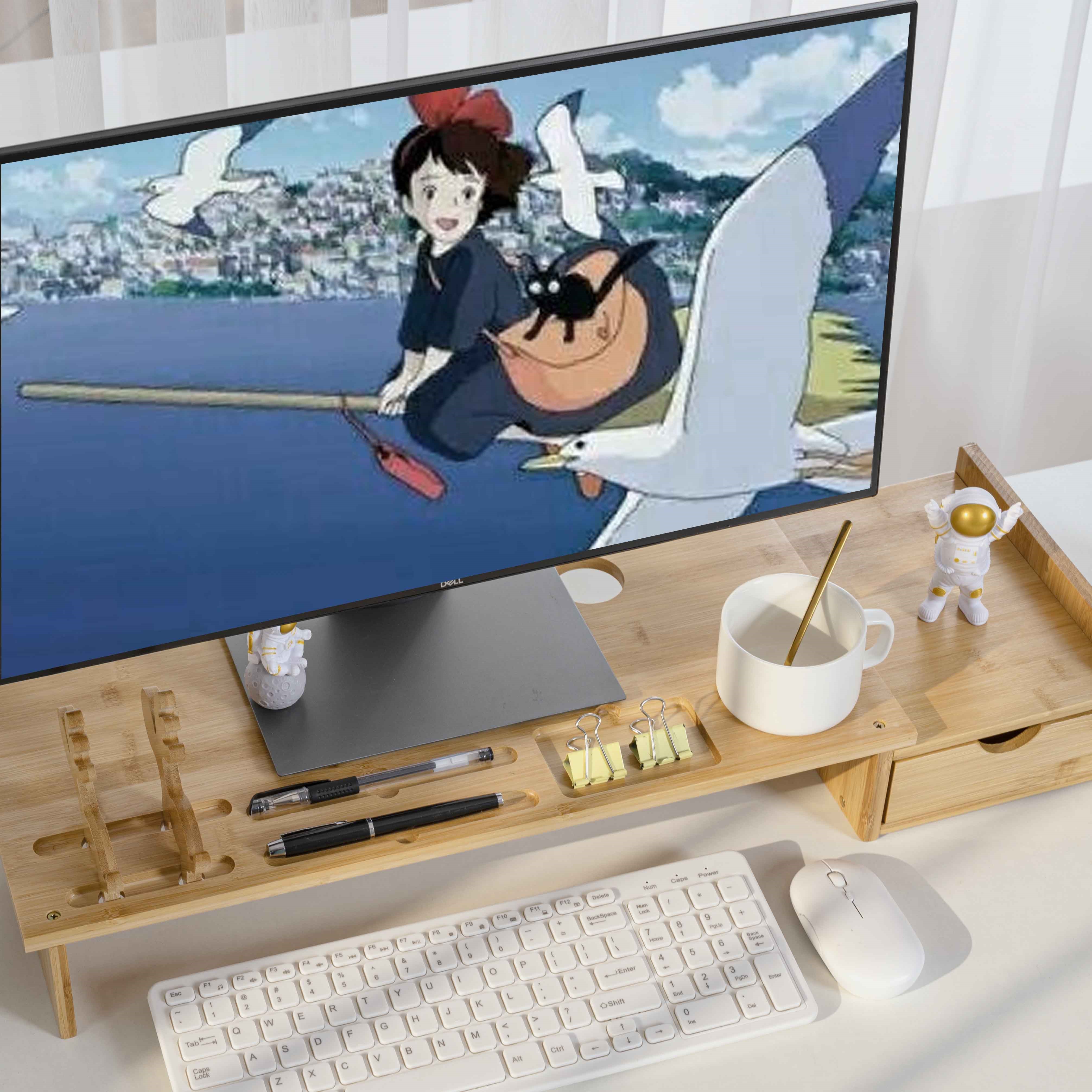 Increased the bamboo screen frame desktop computer display the desktop office base stents r neck guard to receive the rid_device_info_keyboard