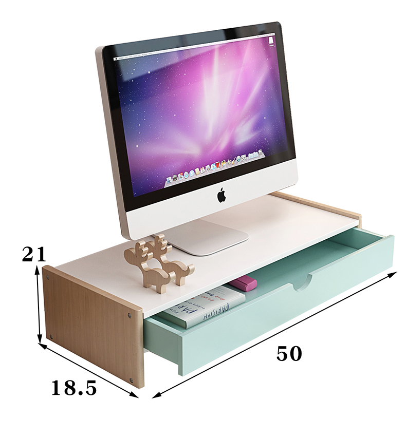 Who computer rack display desktop is received with a contracted solid wood neck guard office notebook shelf