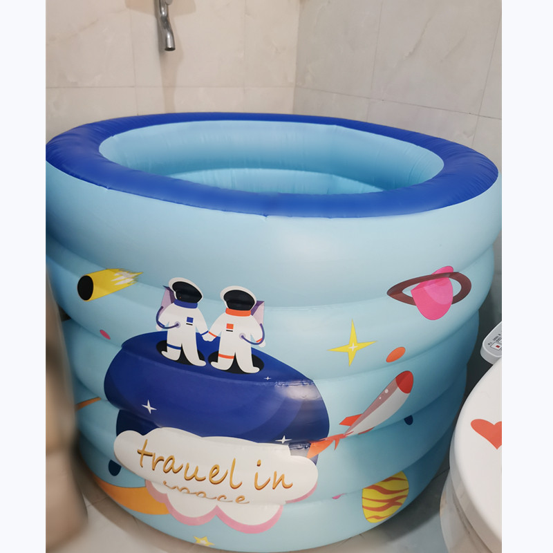 Adult inflatable bathtub folding bathtub household round bath bucket adult bath full body bath bucket children's bath