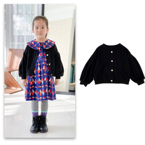 1755 black cardigan coat