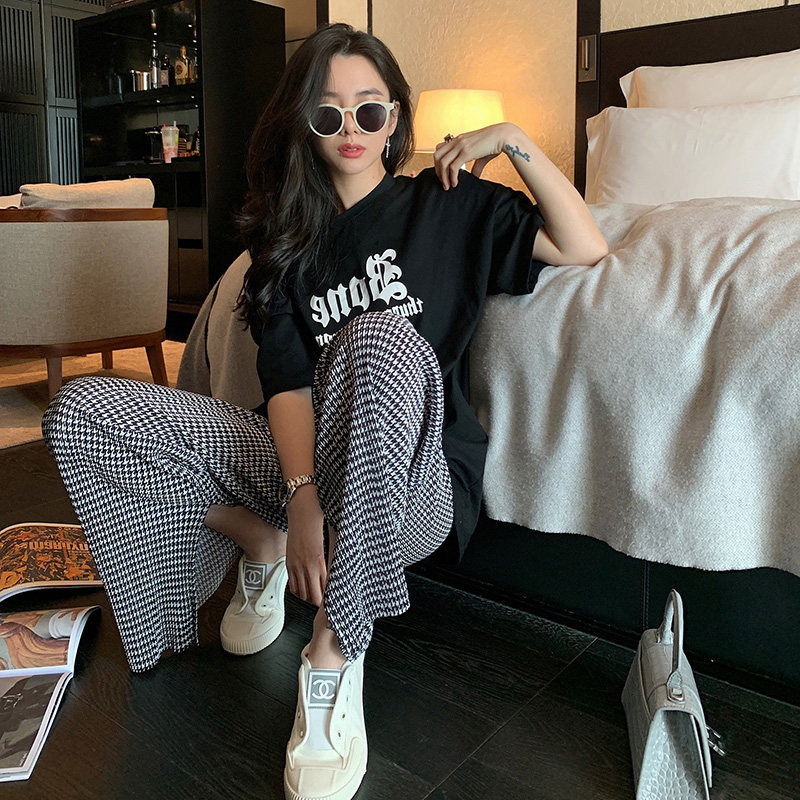 Pregnant women pants Summer Sense Snow Spinkle pants Thousandbird Gruffled pants open fork casual pants summer tide