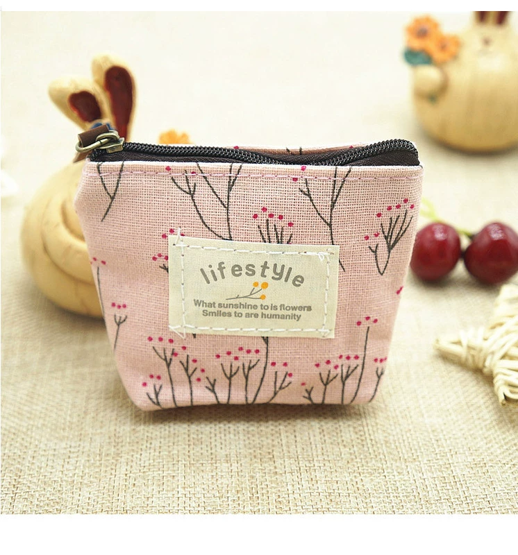 Hàn Quốc Creative Women Canvas Dễ thương Coin Purse Túi chính Ví nhỏ Túi tiền khuyến mại Đặc biệt ví kẹp tiền