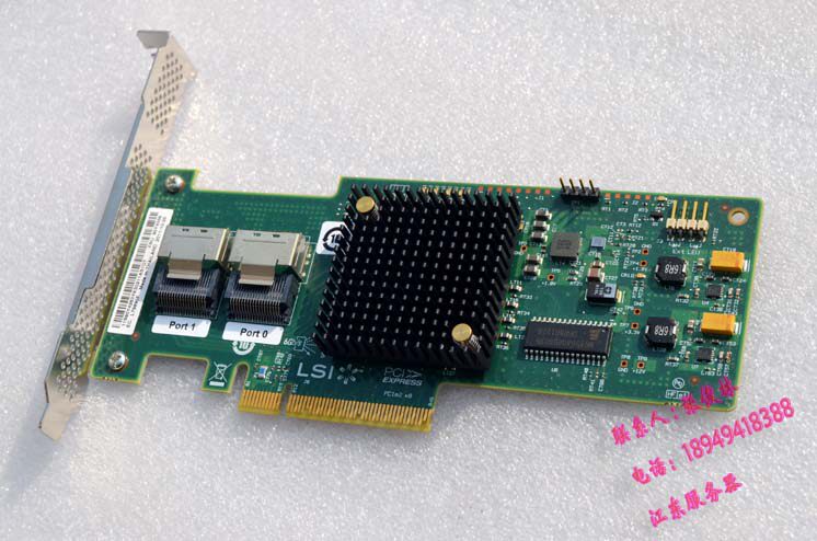 RAID-контроллер lsi 9211-8i 9200 9240 2008  6gb sas直通it群晖卡46m0861 6t 8t