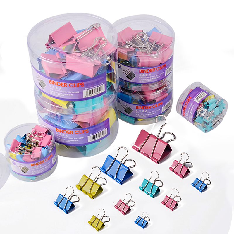 Lixin Color Long Tail Clip Folder Subdovetail Clip Iron Ticket Clip Photo Clip Mix Dress Paper Clip Book Clip Folder Bookbinder Bill Invoice Clip Home Small Mid Size Office Stationery Supplies Ticket Holder