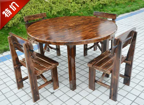 Твердый уголь сжигание!Столовый стол и стул Комбирный двор ресторан, кофейный винный бар, фермерский дом и стул, фермерский дом