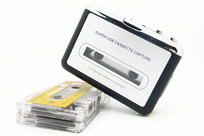 High-fidelity USB tape to MP3 cassette machine Walkman converter stereo tape drive computer to green