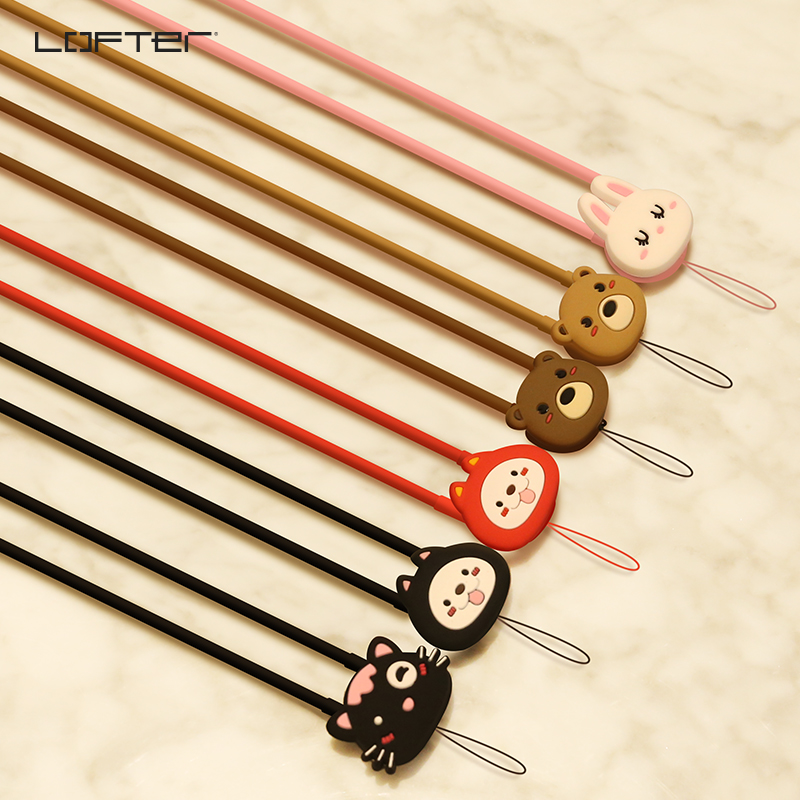 Loft hanging phone hanging rope hanging neck rope mobile phone hanging rope Huawei neck with sling for long version Women in general Apple mobile phone chain oppo wrist silicone Silicone Personality Creativity Cute