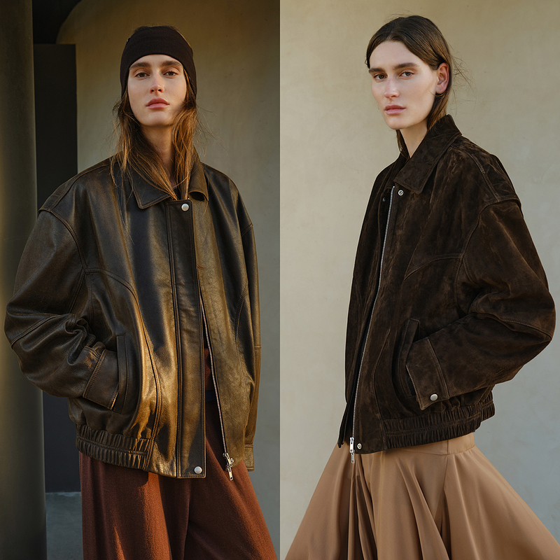 Chicjoc Popular Jennie Harrington Jacket_Ethiopian Sheep Suede/Hand-Colored Cowhide Jacket Chicjoc Popular Jennie Harrington Jacket_Ethiopian Sheep Suede/Hand-Colored Cowhide Jacket