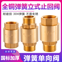 All copper 4 discrete check valve spring check valve 6 points 1 inch inner and outer wire horizontal check valve copper rod water stop valve