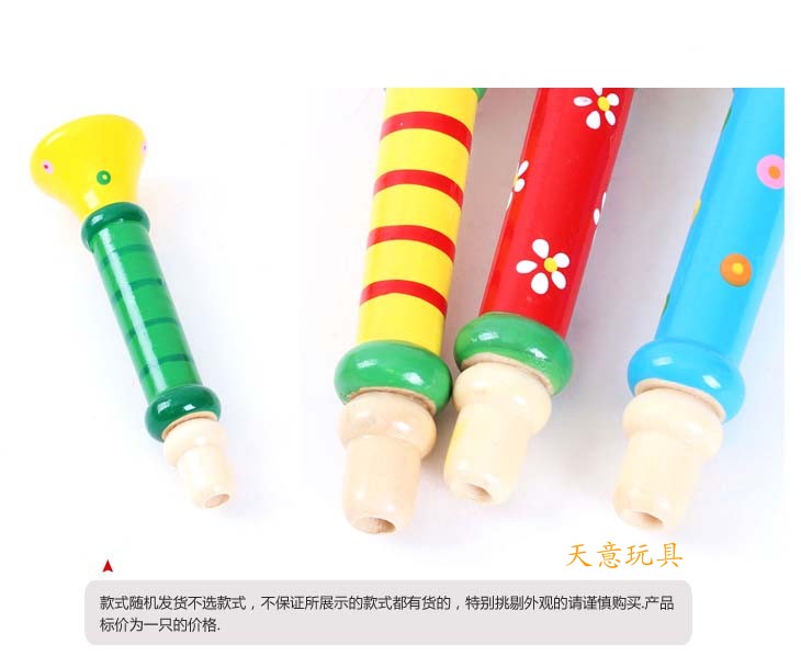 Tiếng kèn gỗ của trẻ em Gỗ rắn chơi nhạc cụ 1-2-3 tuổi Âm nhạc huýt sáo trí tuệ giáo dục sớm thế giới đồ chơi