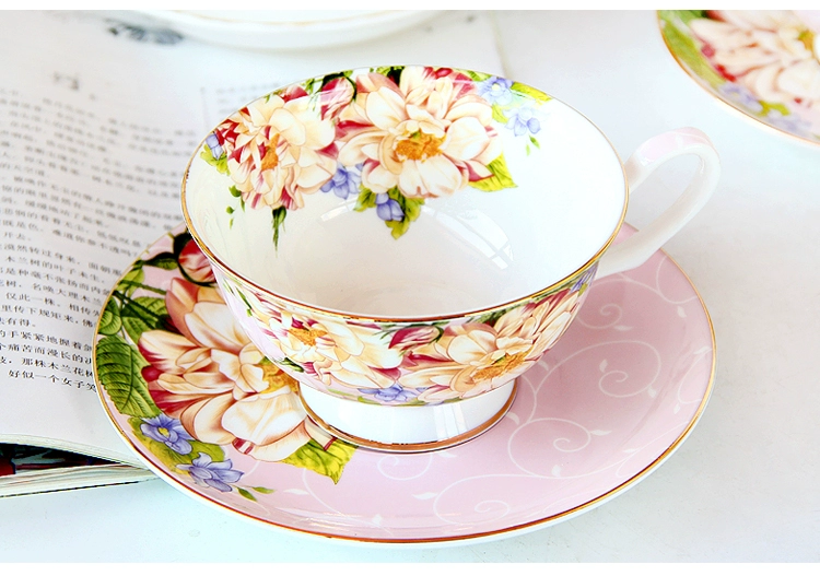 Châu Âu xương cốc cà phê đặt trà chiều bộ gốm sứ sáng tạo Anh chén trà đỏ đặt nhà - Cà phê phin ca phe