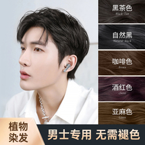 Mens Hair Dye Cream Natural Black Tea Free of white mens exclusive use of home Dyeing Head Cream Botanical Pure