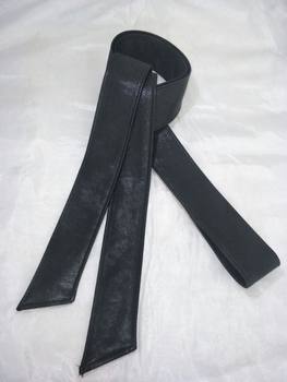 Soft top layer sheep bow embellished coat belt