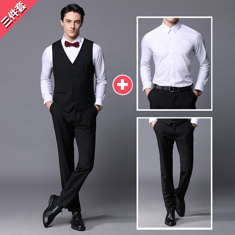 Suit Vest Three-Piece Set Men's Shirt Suit Pants Group Suit Groomsmen Outfit Wedding Attire Brother Outfits Suit Vest Three-Piece Set Men's Shirt Suit Pants Group Suit Groomsmen Outfit Wedding Attire Brother Outfits