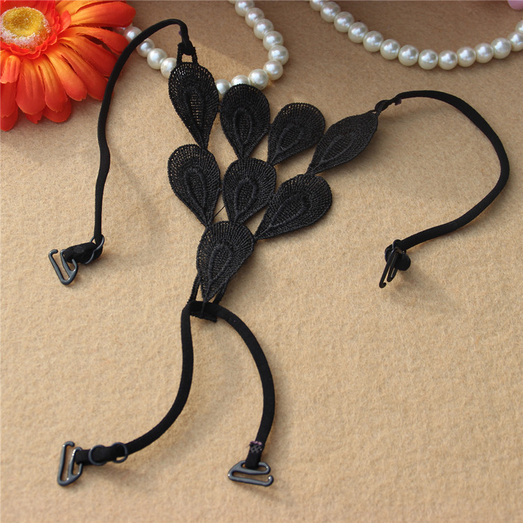Beauty Back Cross Shoulder Shoulder Nữ Bra quai đeo dây đeo vai Đồ lót có dây đeo lưng Không trơn với nơ ren dây áo trong suốt sợi bún