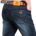 Quần jean nam mùa hè nam mỏng trung niên nam kéo dài kinh doanh quần jeans giản dị dài - Quần jean quần jean nam Quần jean