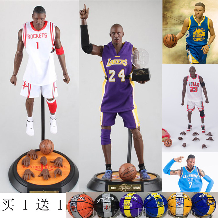nba手办 1/6库里詹姆斯人偶兵人 麦迪乔丹科比哈登模型摆件礼品