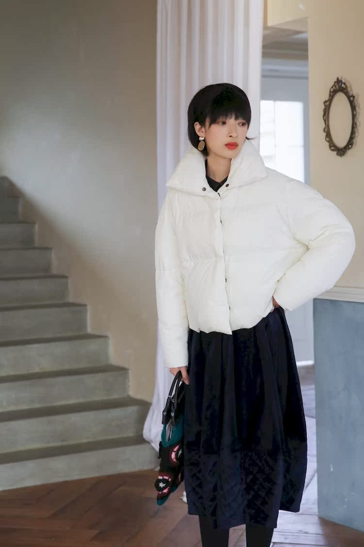 パンダウンジャケットホワイト|ダウンジャケット|ジャケット|冬モデル