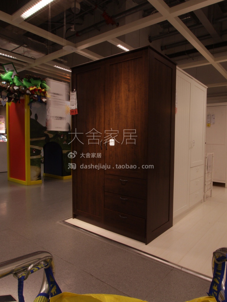 IKEA Musken wardrobe 2 doors 3 drawers simple modern bedroom storage width 124cm domestic purchasing