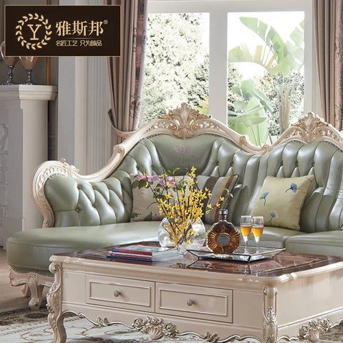 Белый диван, вилла, кожаная мебель, в американском стиле, французский стиль, воловья кожа