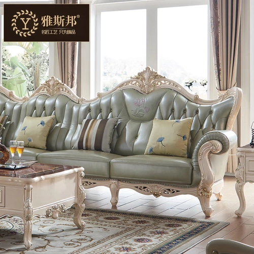 Белый диван, вилла, кожаная мебель, в американском стиле, французский стиль, воловья кожа