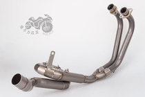 Motorcycle modified exhaust pipe muffler MT03 titanium alloy roundabout R25 exhaust R3 front