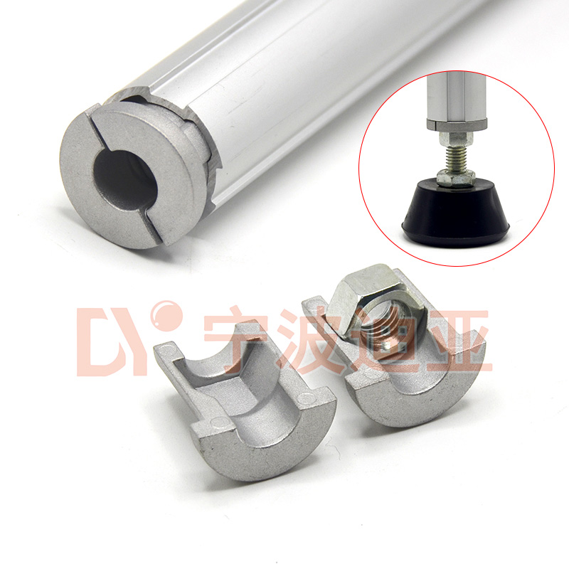 The third generation lean tube foot accessories height adjustable non-slip rubber fixed foot DYE-2817