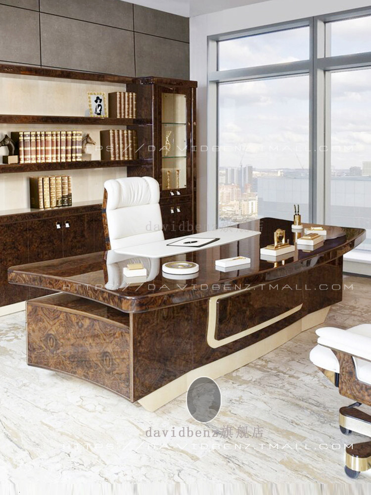 President's Office President's Desk Desk Combination Office Chair High-end Atmosphere Paint Modern Luxury