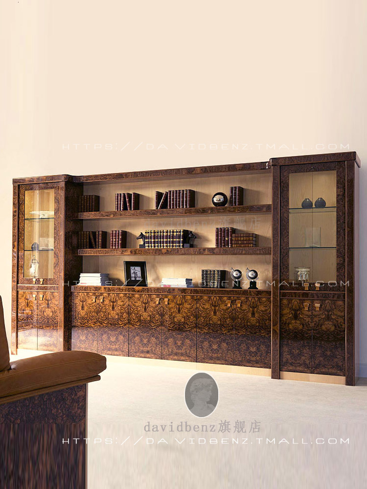 President's Office Bookcase Office Furniture Boss Office Executive Desk Back Cabinet Baking Paint Custom Design