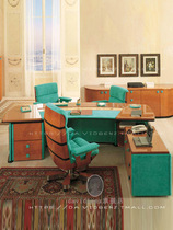  Atmospheric stability Boss desk Large desk President table fan-shaped furniture female solid wood paint modern