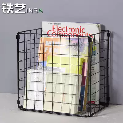 Anti-rust net trash can household metal trash can office barbed wire waste paper basket dressing room without cover