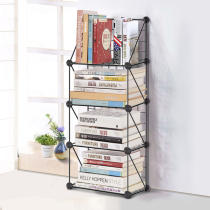Fiska creative iron assembly office desktop finishing rack economical study magazine storage bookshelf