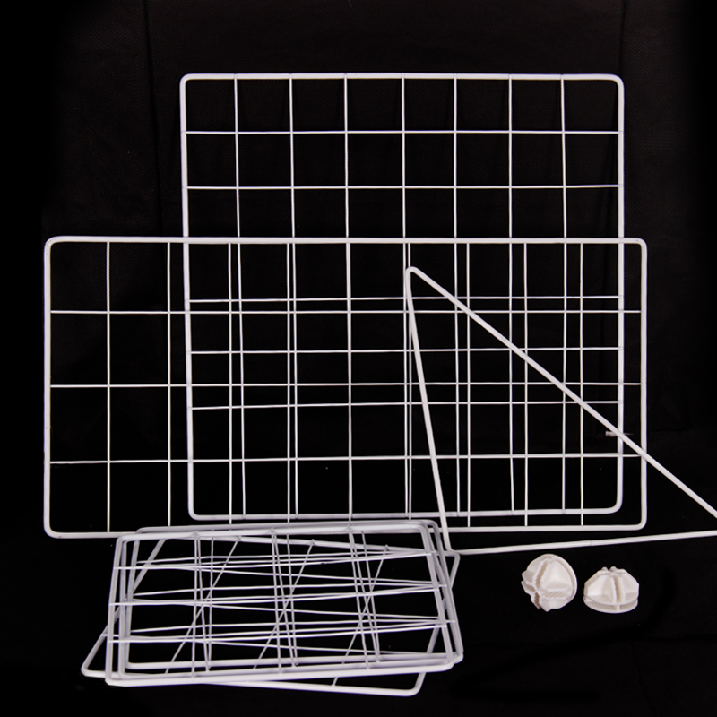 Fiskar white iron mesh partition white flower rack reinforcement accessories creative combination DIY iron frame accessories