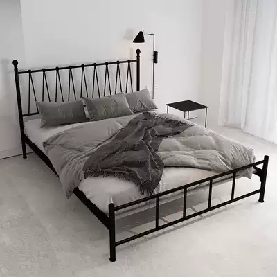 1869 European-style wrought iron bed Double princess wedding bed 1 8 beds 1 5 dormitory adult iron bed frame frame 1 2 single W007