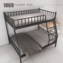 Simple wrought iron bed Upper and lower bed Mother and child bed High and low bed Bunk bed Multi-functional mother and child bed Adult upper and lower bed frame