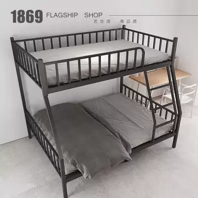 Simple wrought iron bed bunk bed bunk bed bunk bed multi-function mu zi chuang adult bunk bed