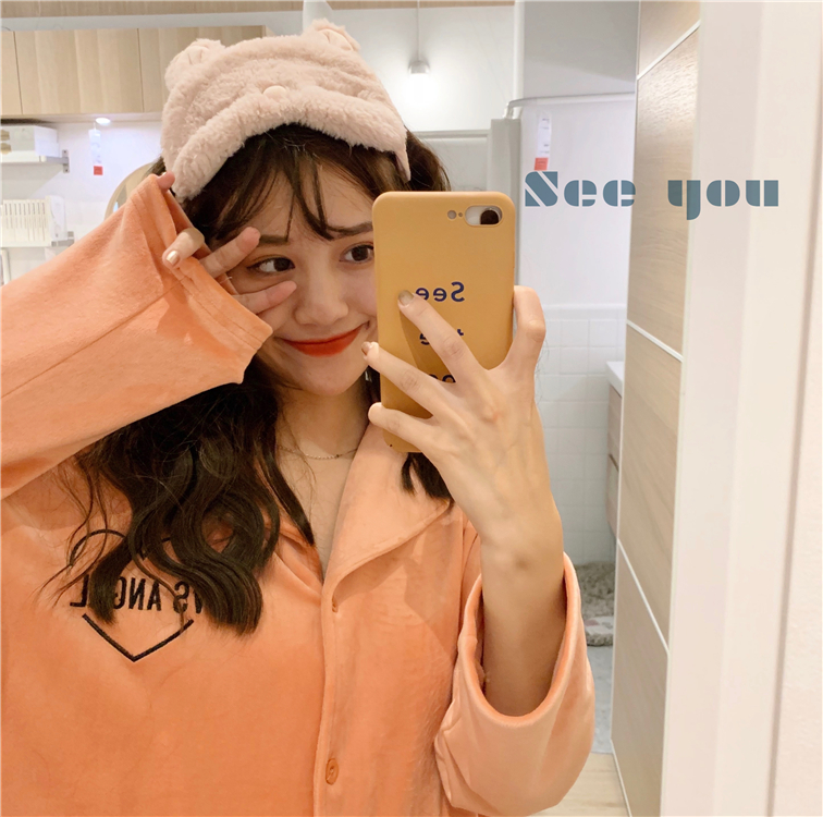 Bộ đồ ngủ nhung cho nữ mùa thu và mùa đông sang trọng áo dài dài phiên bản Hàn Quốc của dịch vụ áo len tay dài thư ngọt ngào có thể mặc đầm nữ đẹp