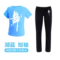 Штаны, короткий рукав, свободный прямой крой