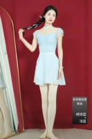 [Кружевая набор юбки] Гордреноя синяя+светло -голубая юбка