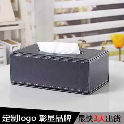 European-style home health paper box living room napkin box Creative Leather car office Hotel tissue box multi-purpose custom
