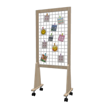Grid Kindergarten Works Display Rack Floor-standing Art Exhibition Photo Shopping Mall Pendant Rack Folding Solid Wood Rack Mobile