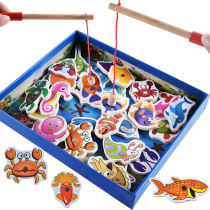 Magnetic 32 fishing game infant garden educational early education toy double rod