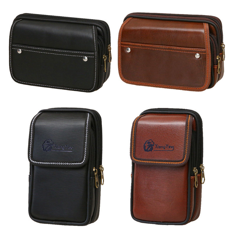 Outdoor mobile phone belt bag men wear belt mobile phone cover belt belt belt bag multifunctional horizontal vertical mobile phone bag hanging foreskin bag