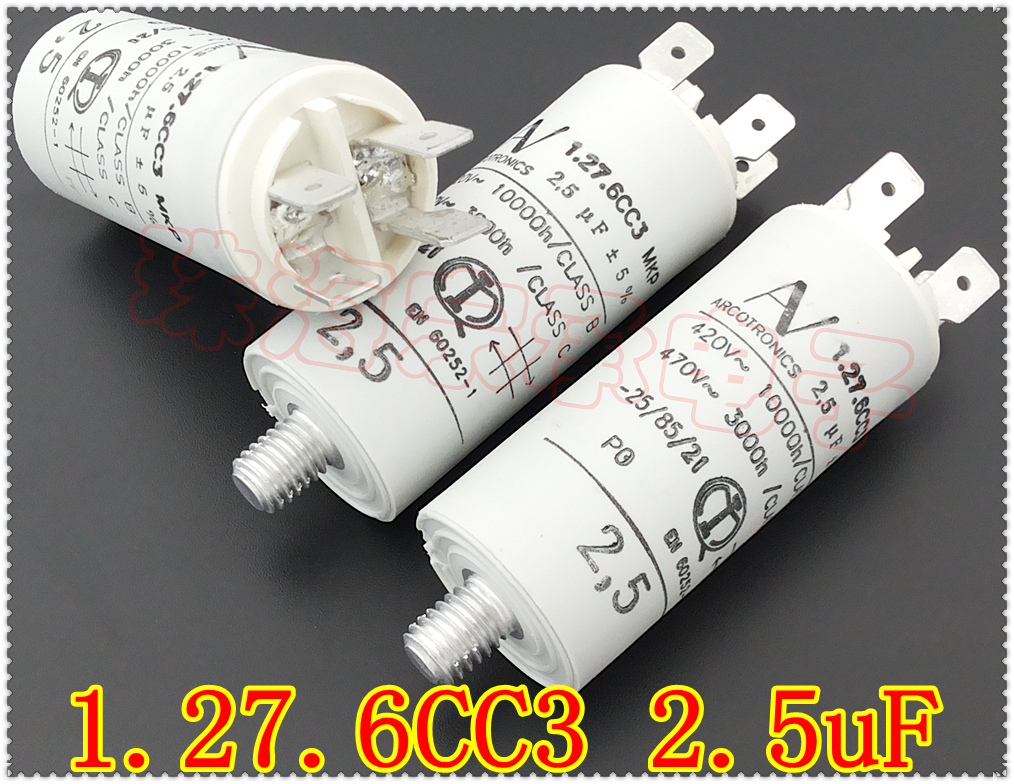 Imported 2 5uF 1 27 6CC3 MKP AV start capacitor ARCOTRONICS 420V 470V