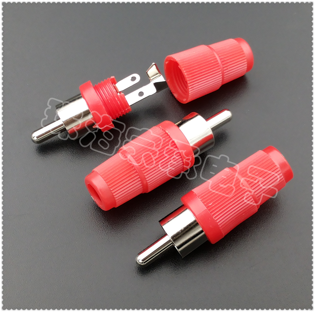Imported Taiwan Red CUI Inc RCA Lotus Plug Audio Video Connection RCP-012