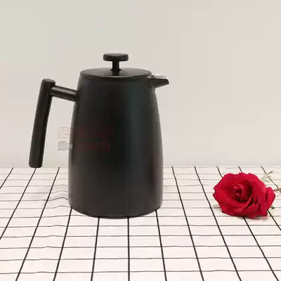New spray black frosted small amount of scratch hand punch double-layer stainless steel French filter press pot coffee brewer filter press pot