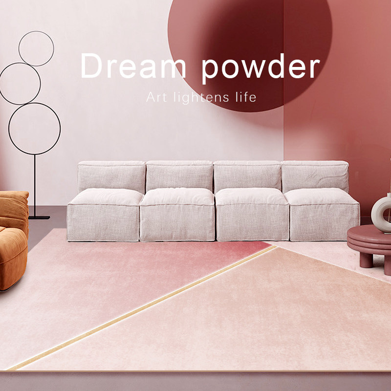 Ins pink bedroom carpet home sofa coffee table mat living room Nordic princess cute girls room bedside blanket