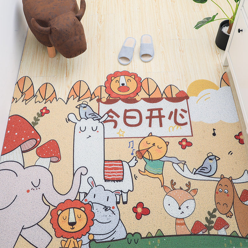 In-door mat Door-to-door Cartoon Large Doormat Rug Doormat Doormat Doormat Doormat Home Silk Ring Custom Cut