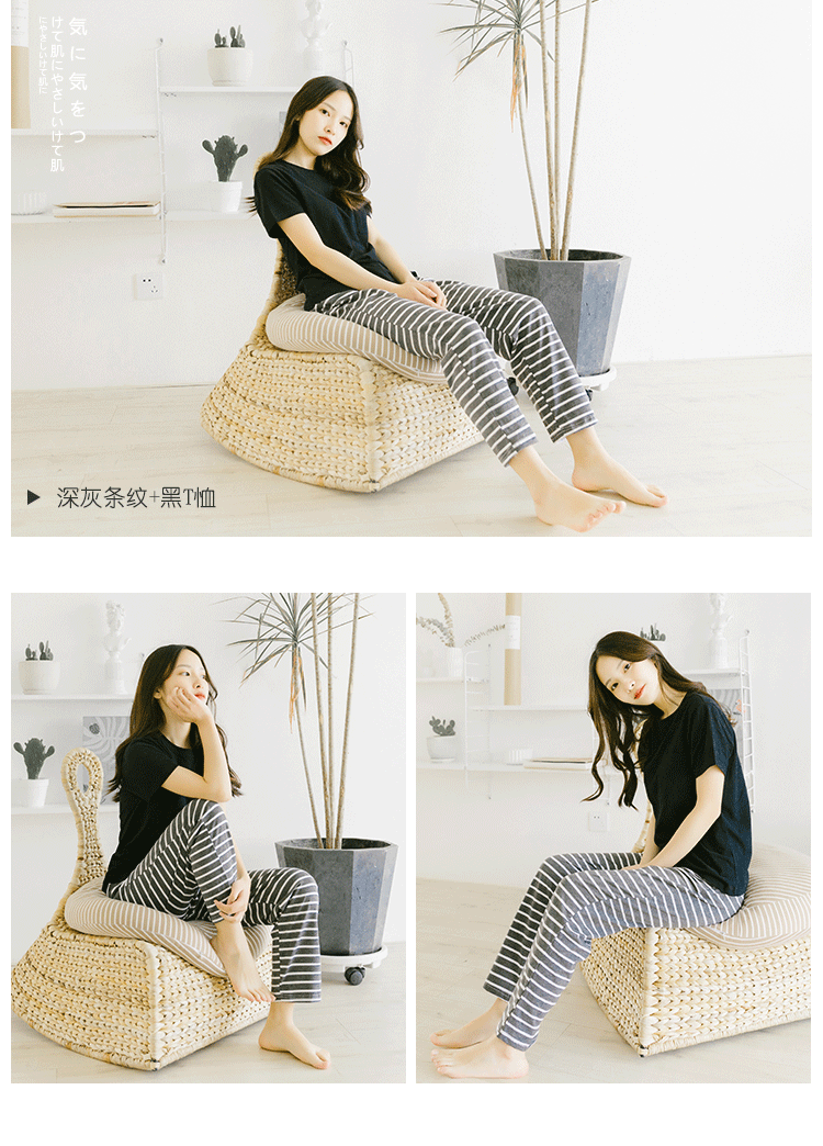 Bộ đồ ngủ ngắn tay cotton kiểu Nhật Bản phù hợp với phụ nữ mùa hè Phiên bản Hàn Quốc của những sinh viên dễ thương và tươi mới có thể mặc dịch vụ tại nhà bộ đồ ngủ nữ